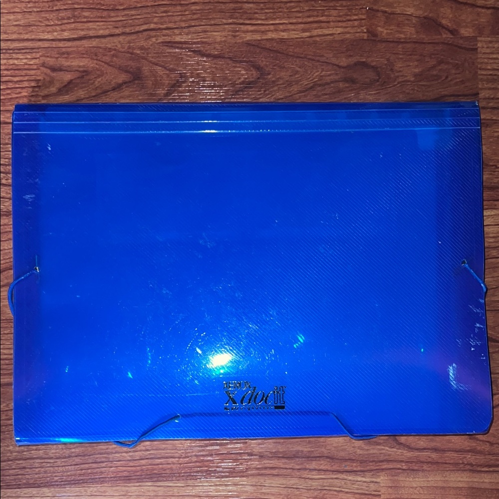 Xerox Transparent Blue File Folder Document Holder